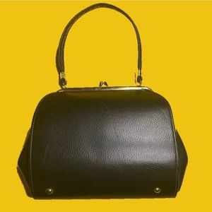 Vintage Black Alligator Closure Bag